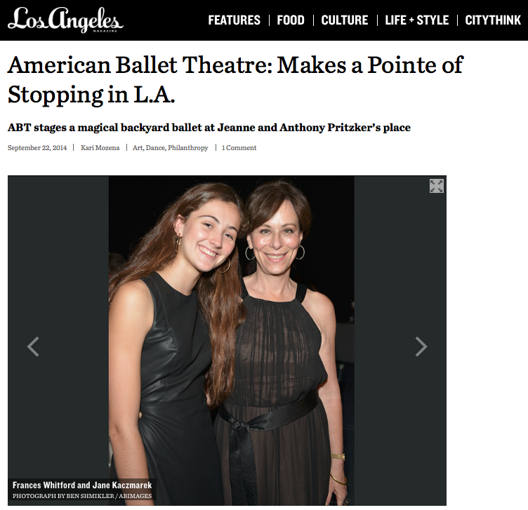 LA Magazine - Frances Whitford and Jane Kaczmarek - 2014