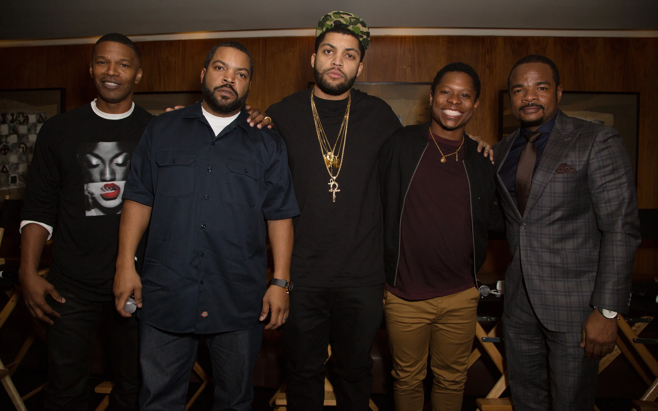 Jamie Foxx, Ice Cube, O' Shea Jackson Jr., Jason Mitchell and F. Gary Gray - 2015