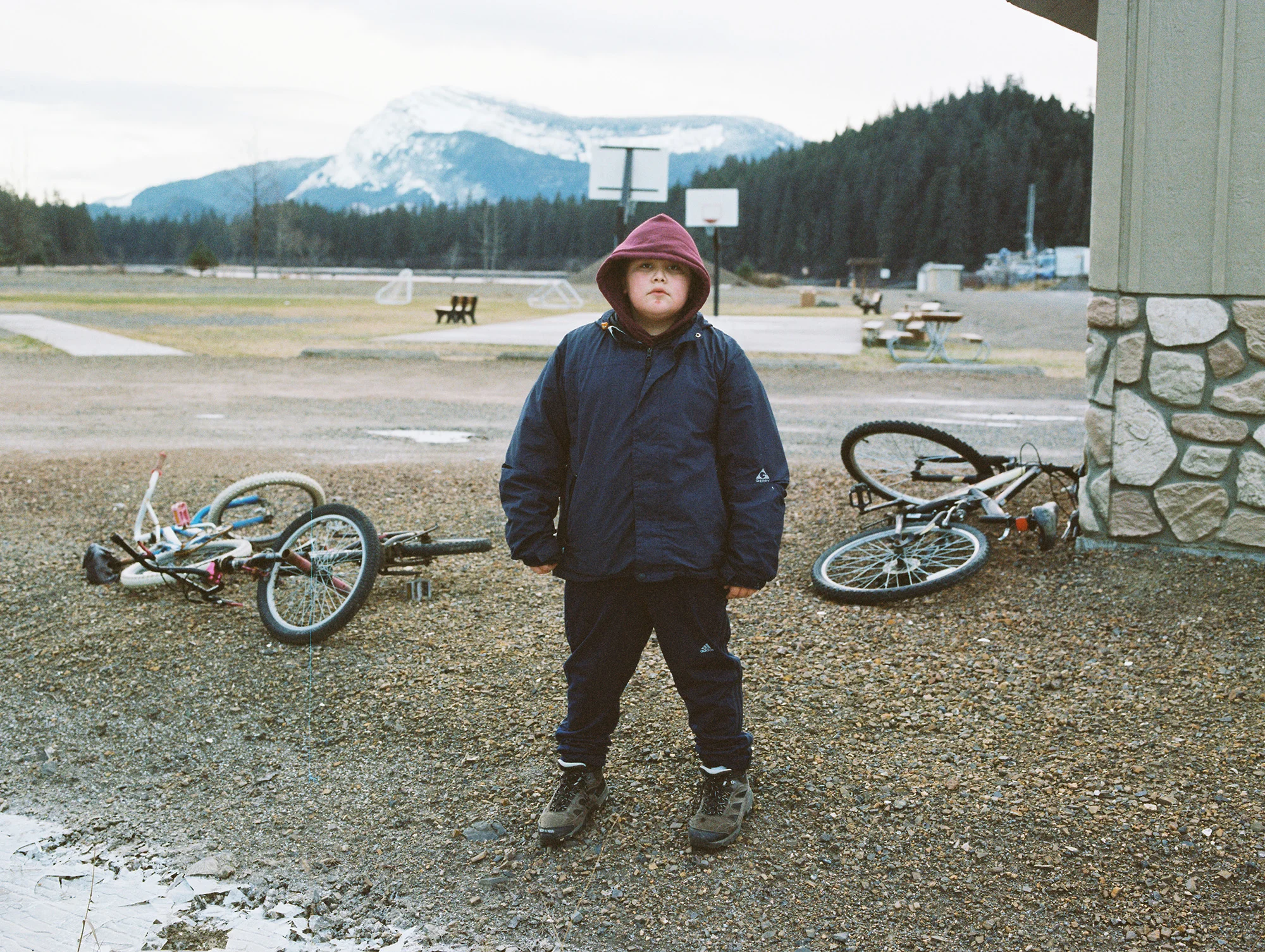Shawn Anthony. When I met him he told me he carries a bear whistle just incase. I asked if he ever had to use it. He responded by telling me he had to use it once while picking strawberries with his grandmother. He then told me about how kids sometimes aren't allowed to go out at night because of the bears. Bonzi was a boy he knew who got mauled by a bear right in the middle of town. Happens all the time. Hoonah is on Chichagof Island, home to the densest brown bear population in the world. I asked two different people if they hunted bears and got two answers. The first was no, because if you shoot a bear for sport, there will be a time when you and the bear meet again, and only the souls will know who should survive. The second no I received was because when you cut open a bear and lie it on his back, he looks just like a human.