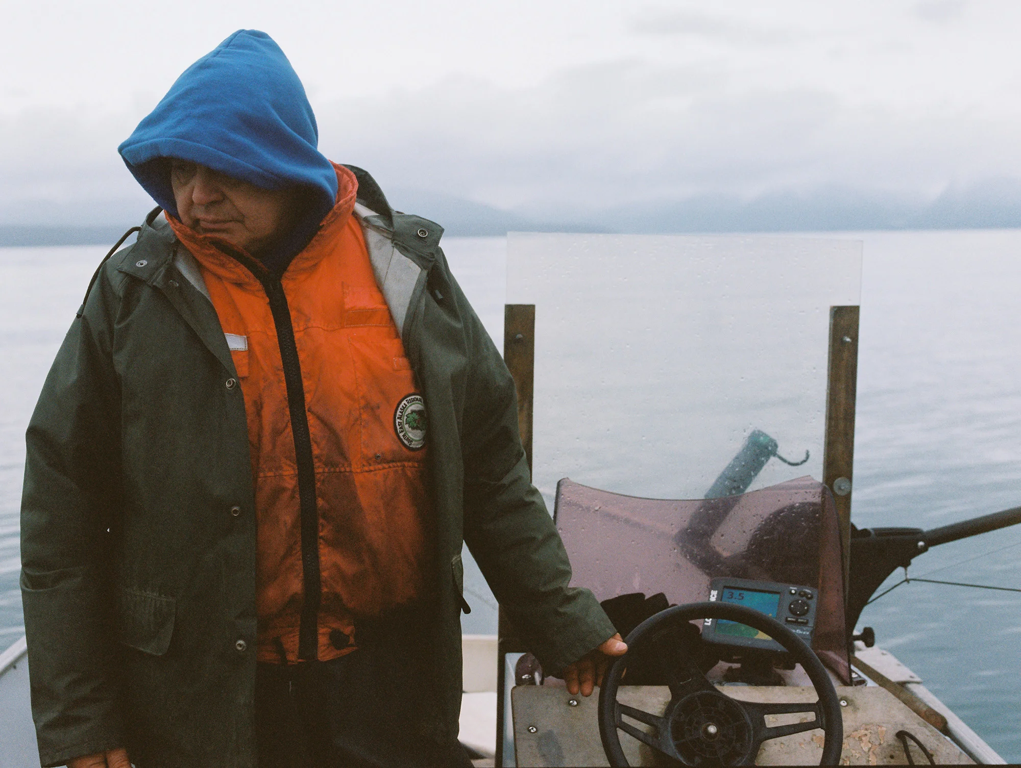 Fishing with Raino. Went out looking for King Salmon, instead got quite a bit of rain and a lot of stories and history of the land.