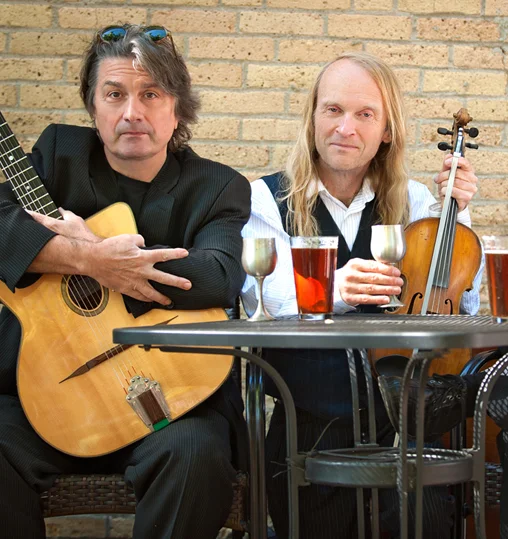 Northfield Gypsy Jazz Jam Session #3: Reynold Philipsek (guitar) & Gary Schulte (violin)