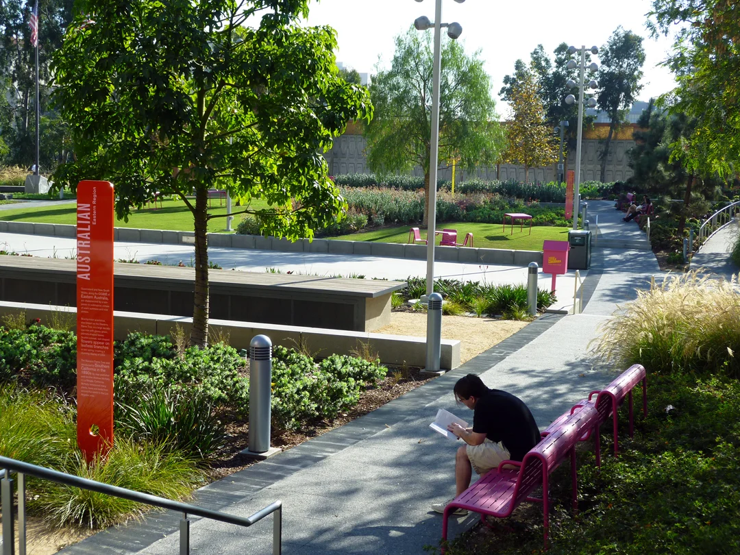 A view of one of the gardens of Grand Park in downtown Los Angeles. Source: Aseem Inam.