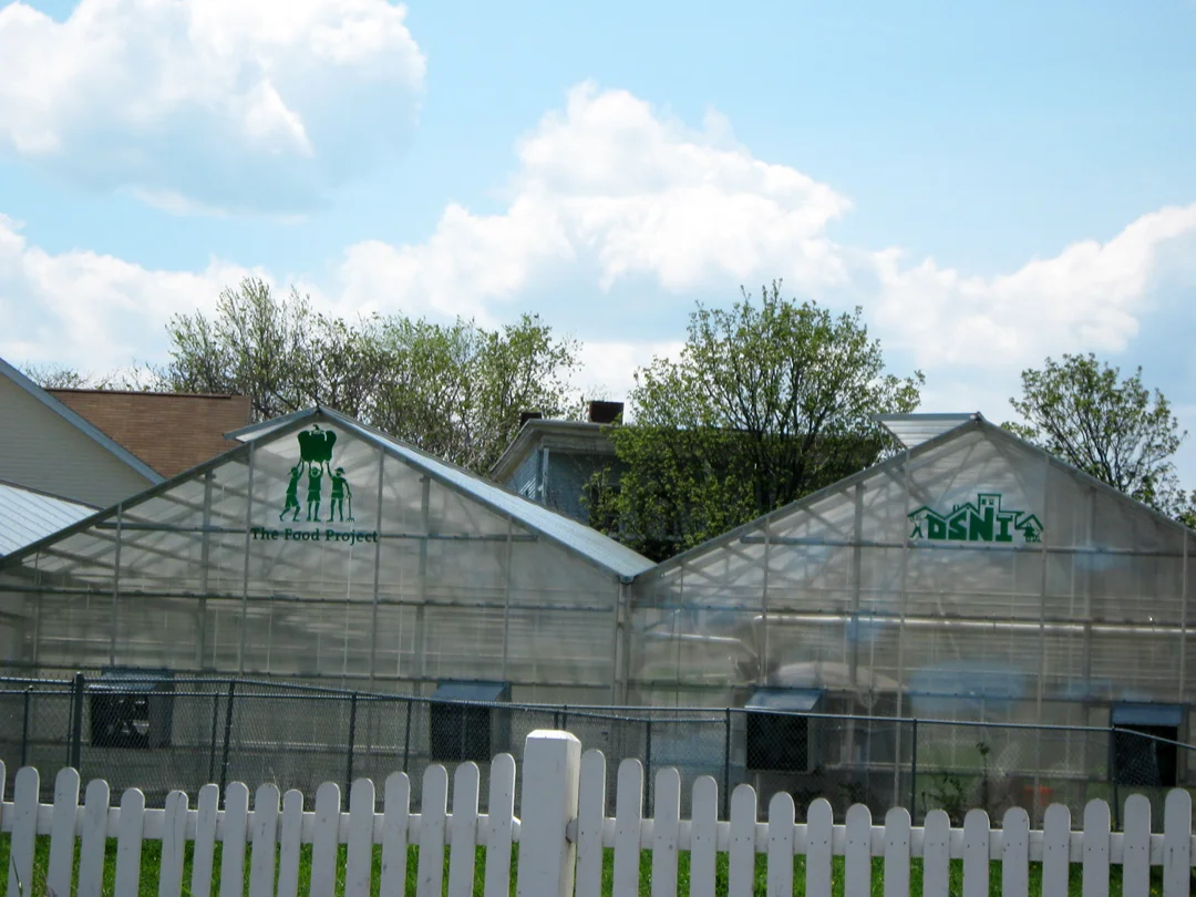 The Boston non-profit organization, The Food Project, recently built a 10,000 square foot green house that also functions as a public space, where events and education workshops are frequently hosted with neighborhood residents. Source: Matt DelSesto.