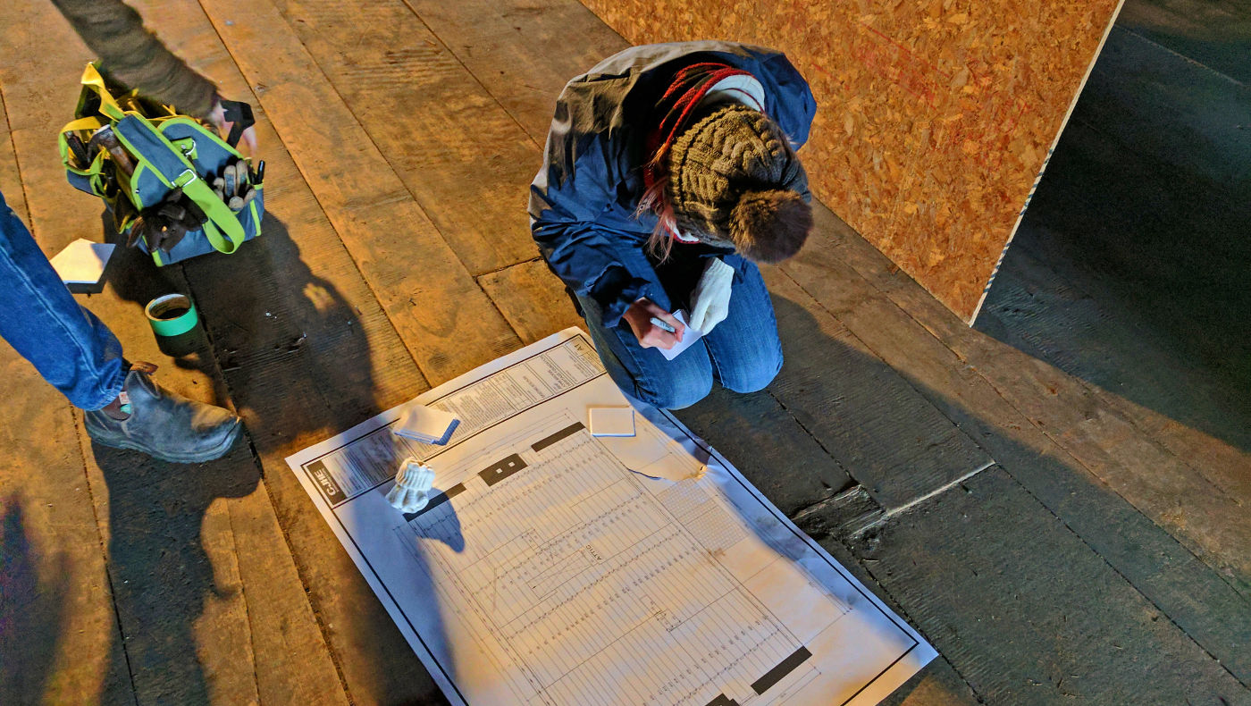 Planning for the April 2017 Attic Floor Restoration Project