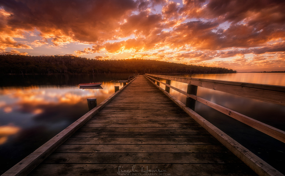 Port Arthur, Tasmania. I was struggling to find a location for sunset, you can't go wrong with the old wide angle pier shot.