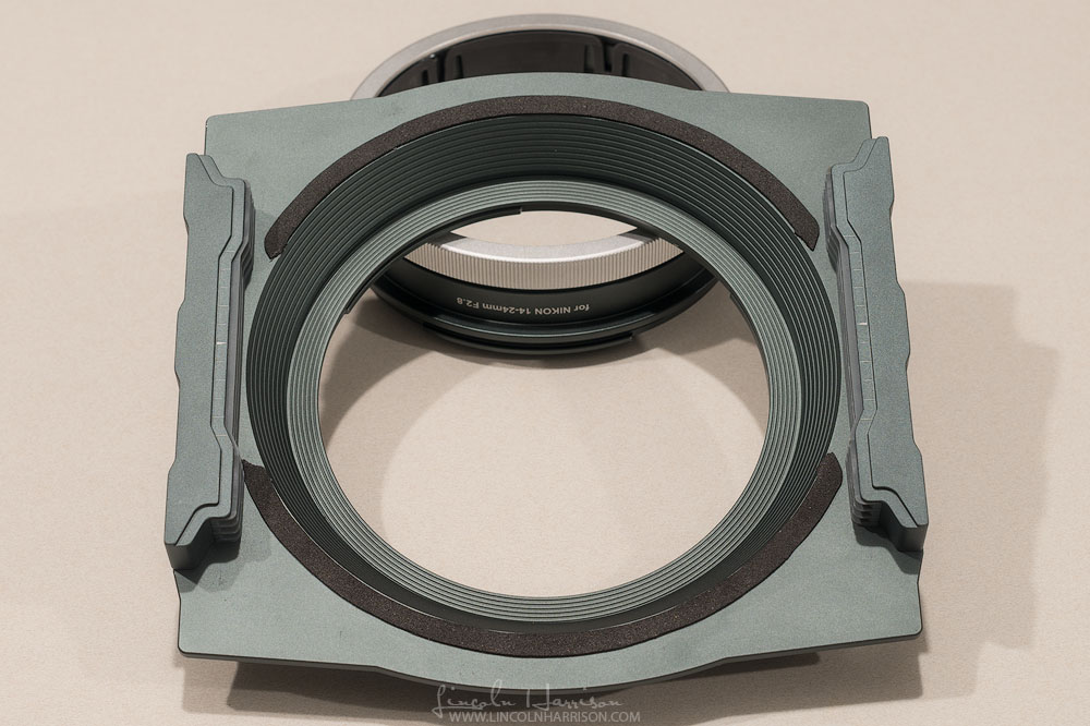 Gasket transferred from the protective plate to the face of the holder.