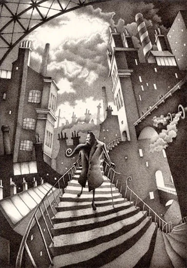  'Titus Descends' (Saltaire / Titus series) A6 Greetings Card 
