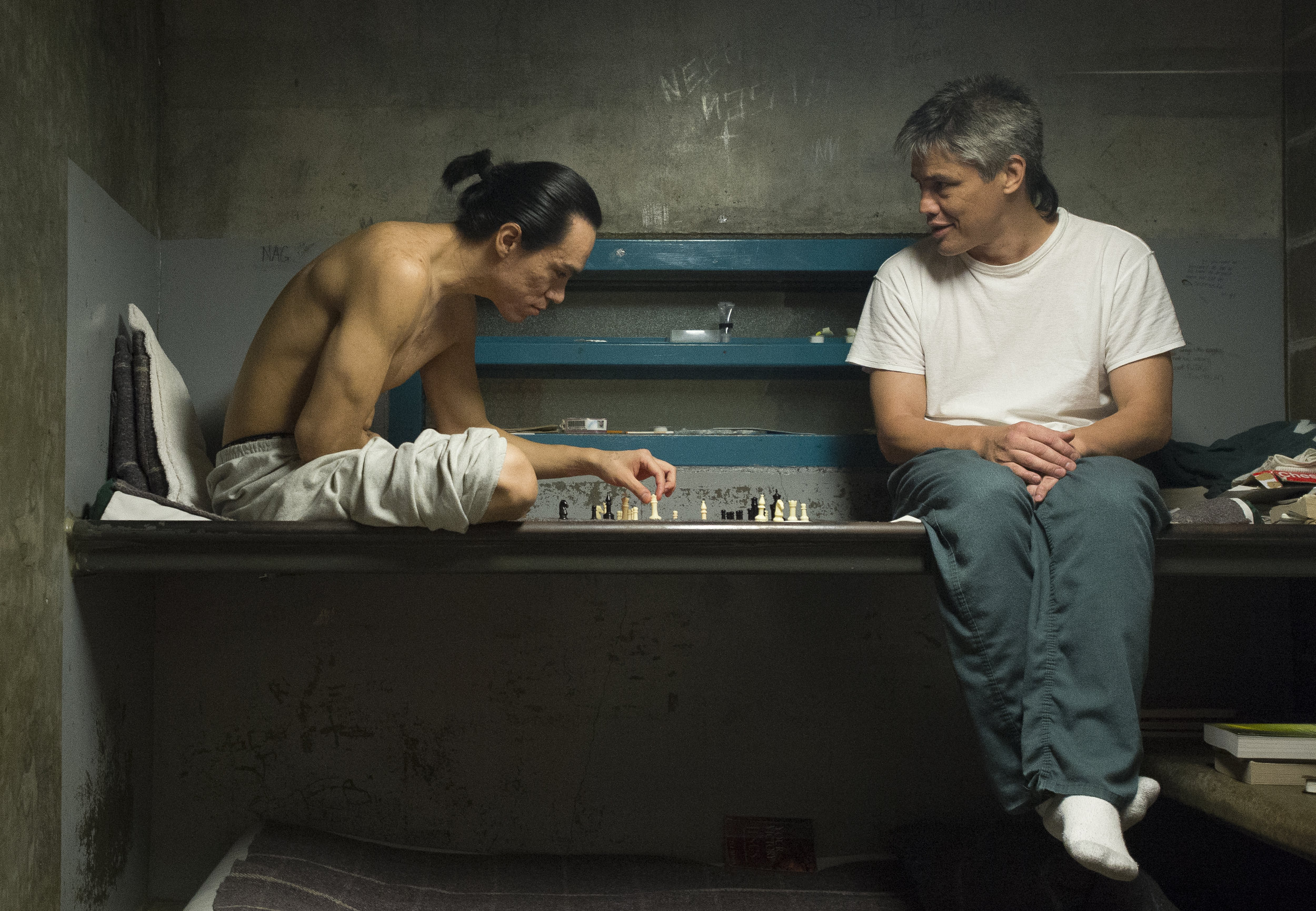  Inmates play chess in their cell at night on Thursday, July 30, 2015, at Whatcom County Jail in Bellingham.&nbsp; 