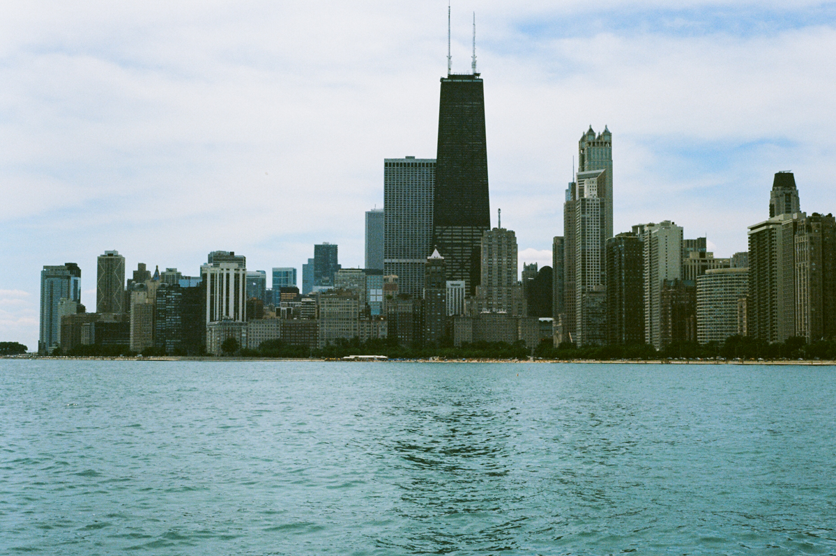 Skyline view from North Avenue Beach Kodak Ektar 100