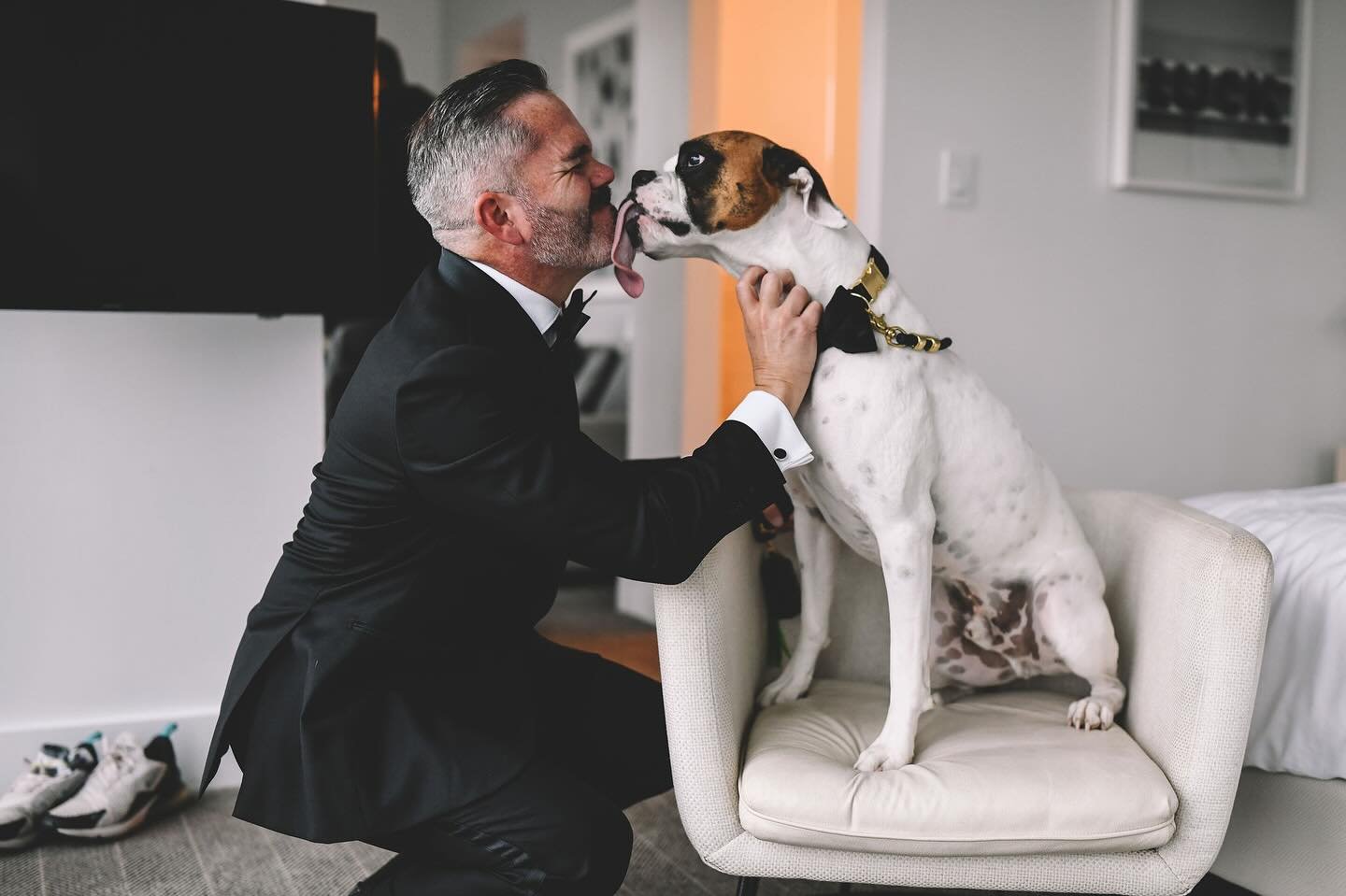 Kisses
.
.
.
.
#robertcarlonewyork #nyc #nationalpetday #kiss #lick #dog #pet #petlovers #nycwedding #nycweddingphotographer #nycweddingphotography #nycgroom #groom #tux #tuxedo #dapper #cheers