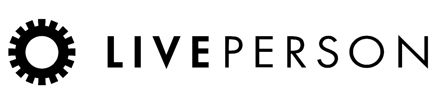 LIVEPERSON logo featuring a gear-shaped icon with a pineapple inside