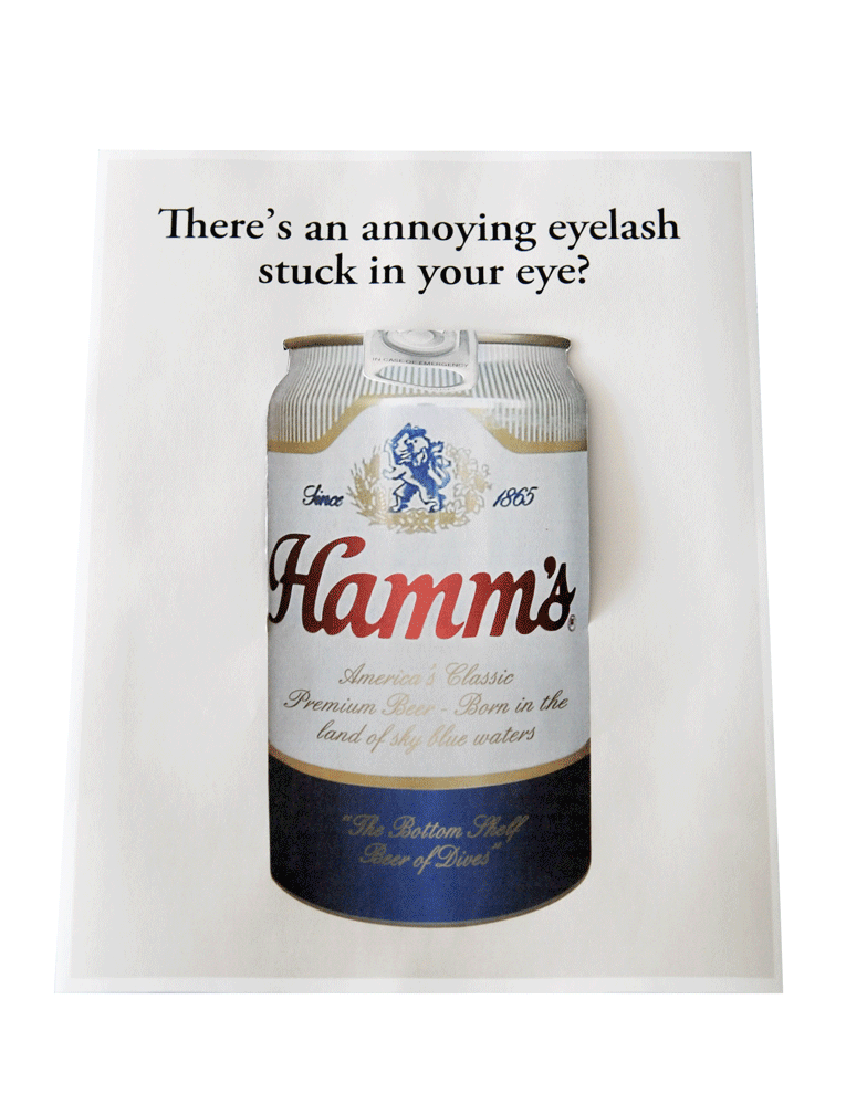 Interactive Prints. The tab says: In Case Of Emergency Pull A Hammy.
