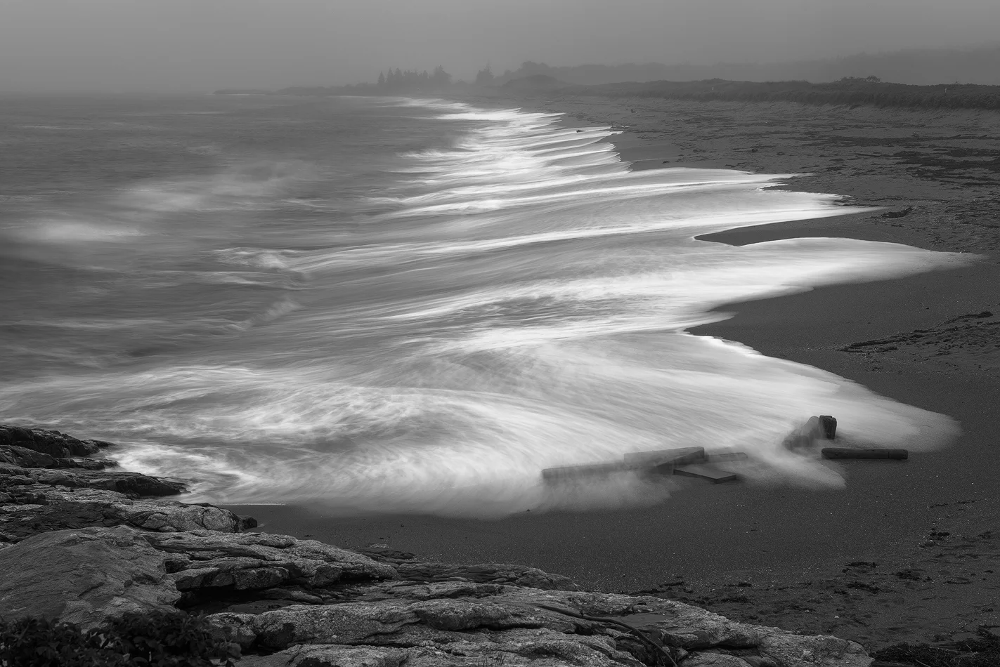 Rainy Beach - Shoreline Hammonasset Beach State Park, CT