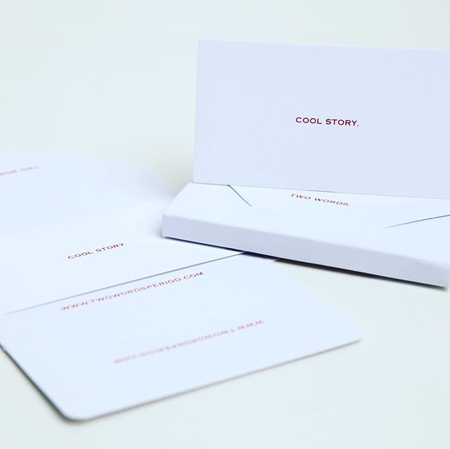 Happy Friday. #coolstory #letterpress #getcarded #twowords