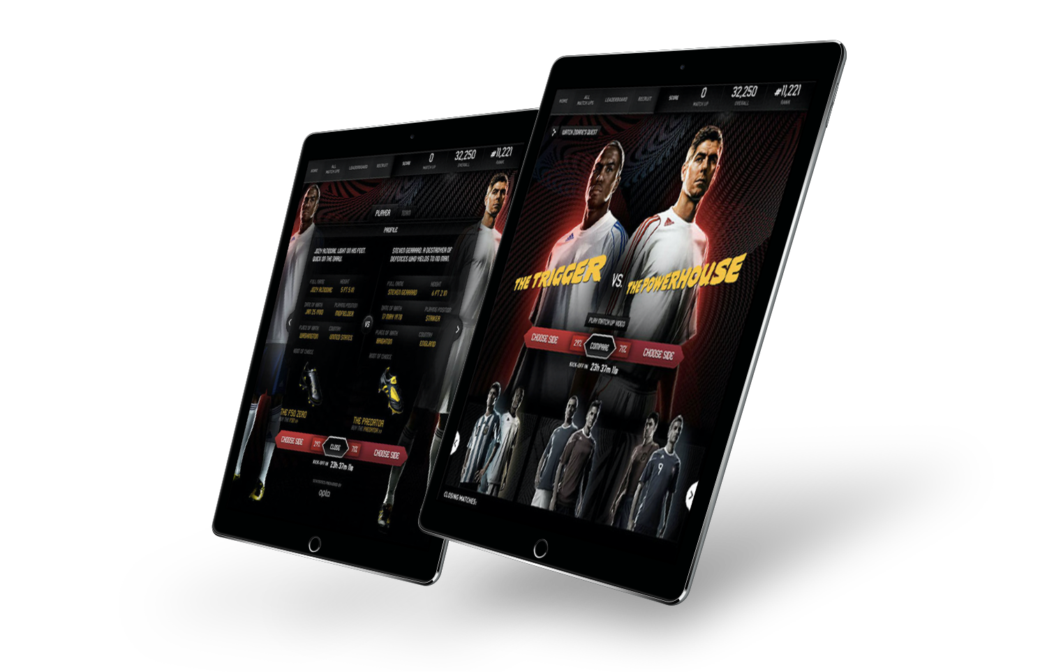 adidas Match Ups was a first-of-it- kind second screen experience in social that allowed fans to make game predictions for each world cup match, and then view and share outcomes in realtime as games unfolded.