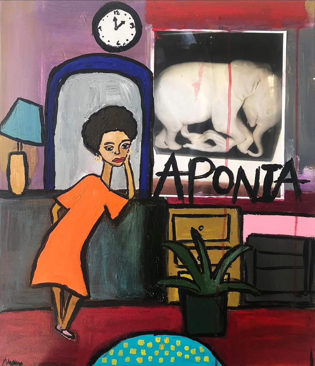 Cassi Namoda - 2am and the absence of pain, 2018 Acrylic on Canvas 24h x 20w in