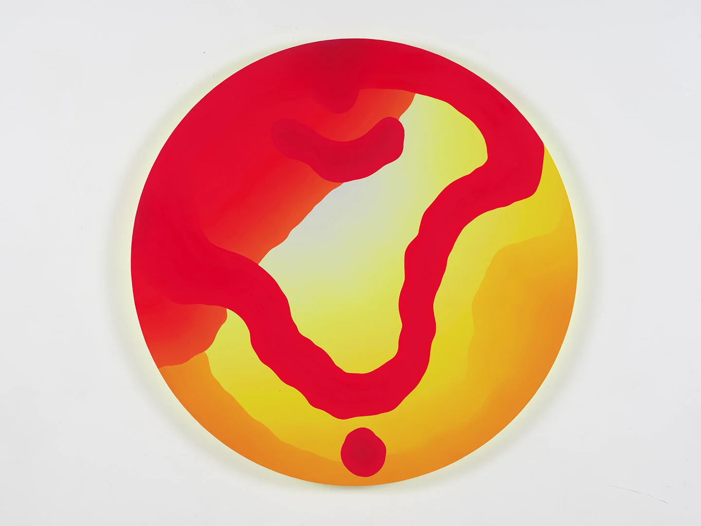 Sam Friedman: Untitled , 2018 Acrylic on canvas over panel 48 in. diameter