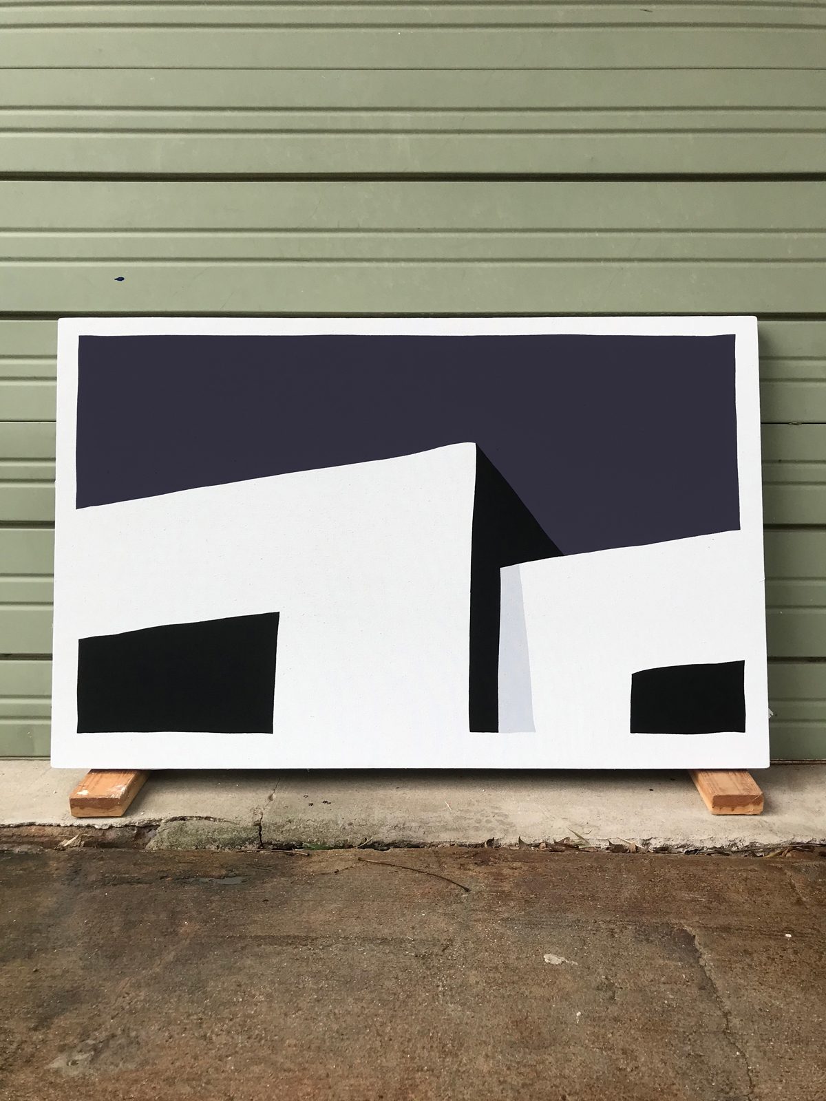 Paul Kremer: Hopper 15 , 2018 Acrylic on canvas 30h x 48w inches