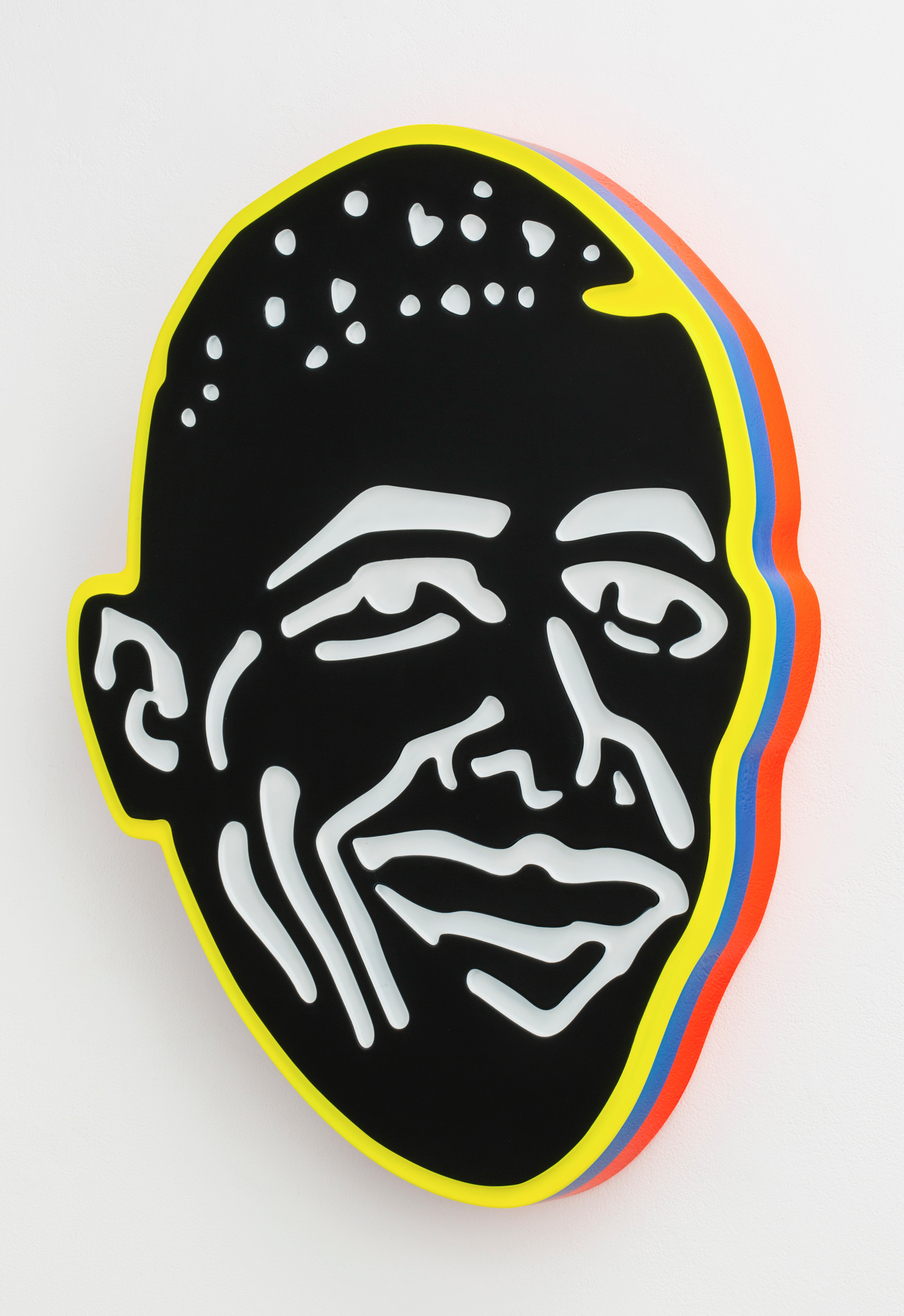 Beverly Fishman - Black and White Obama (Ecstasy) , 2013 Urethane on wood 34.5h x 26w x 4d inches