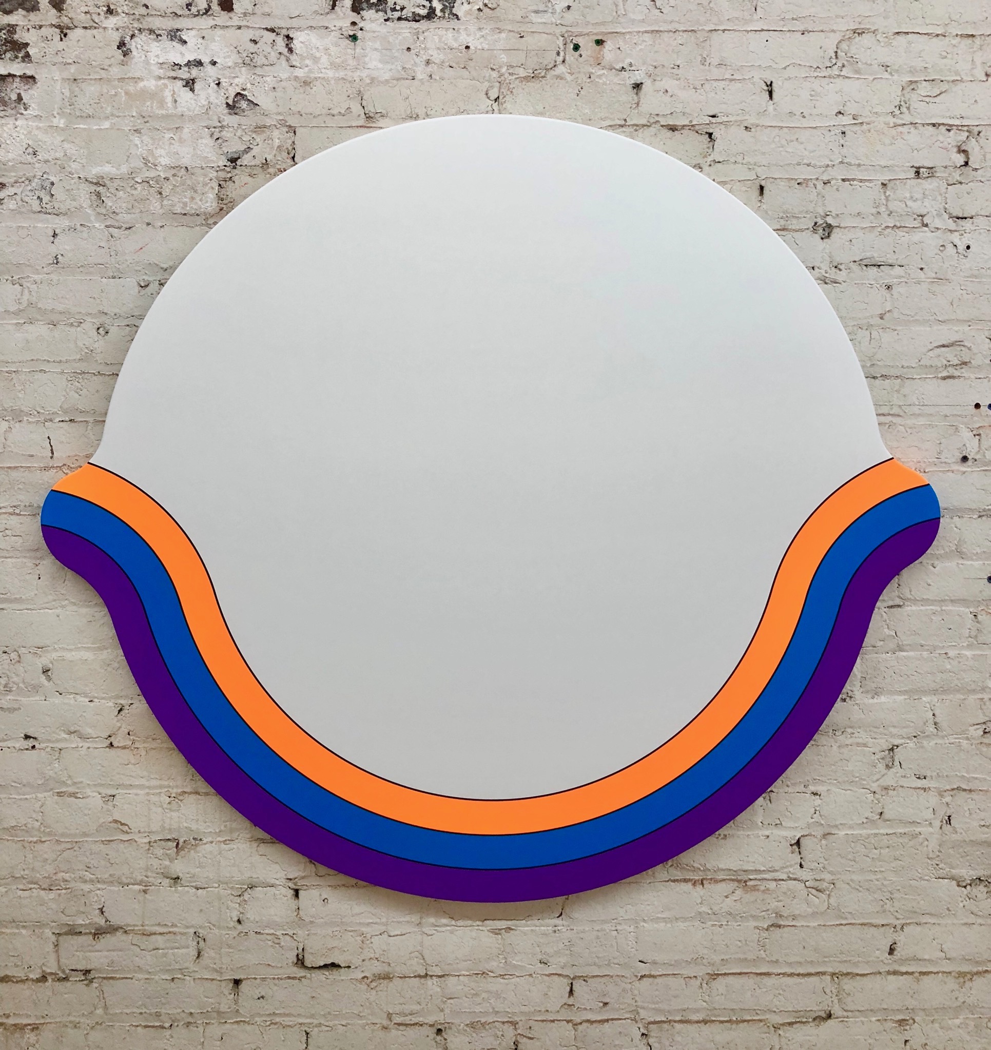 Greg Bogin - Smile , 2018 Acrylic and urethane on canvas 48h x 53w inches