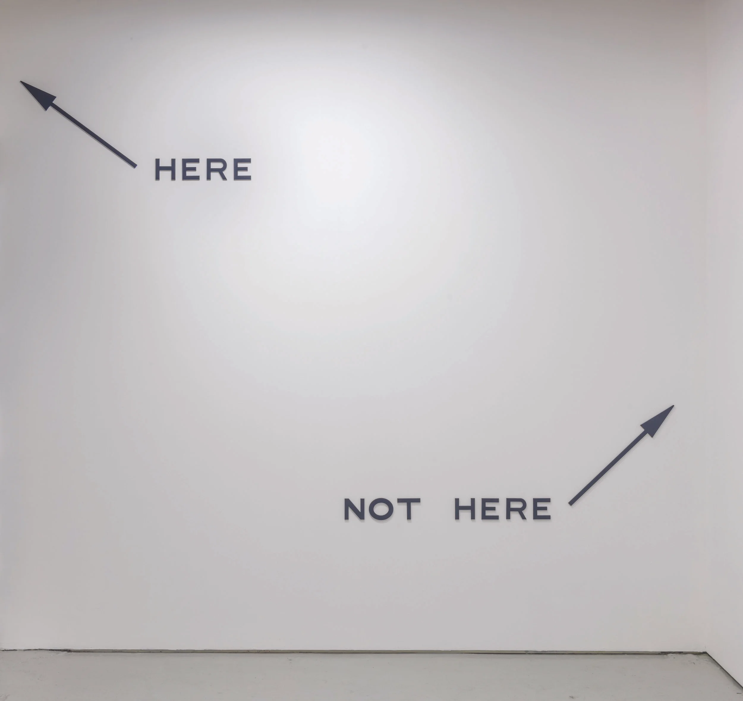 Micah Lexier - Here, Not Here (Dark Grey) , 2017 Aluminum, enamel and paint Dimensions variable