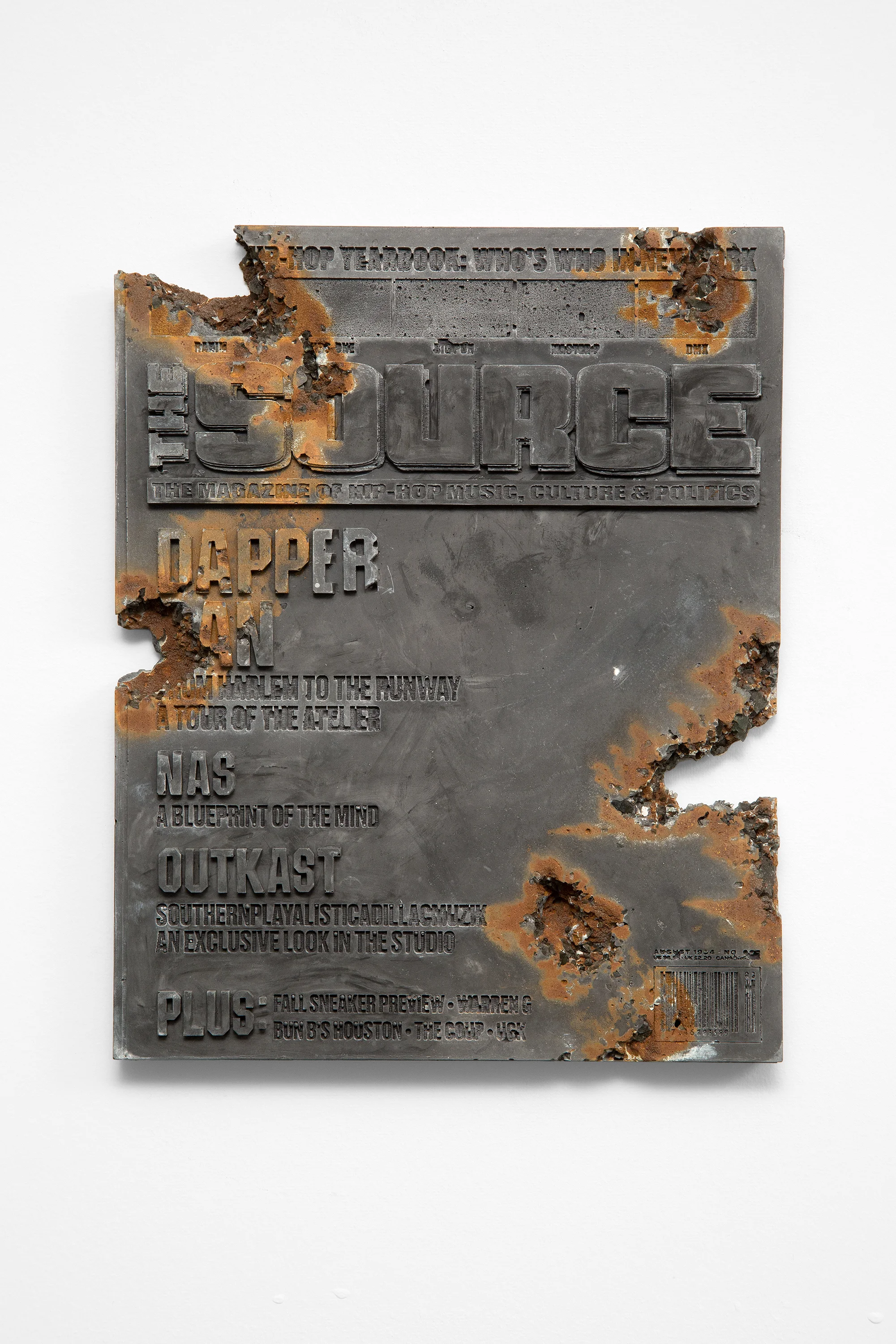 Daniel Arsham - Steel Eroded Source Magazine , 2019 Steel, hydrostone 10.50h x 8.38w x 0.50d inches
