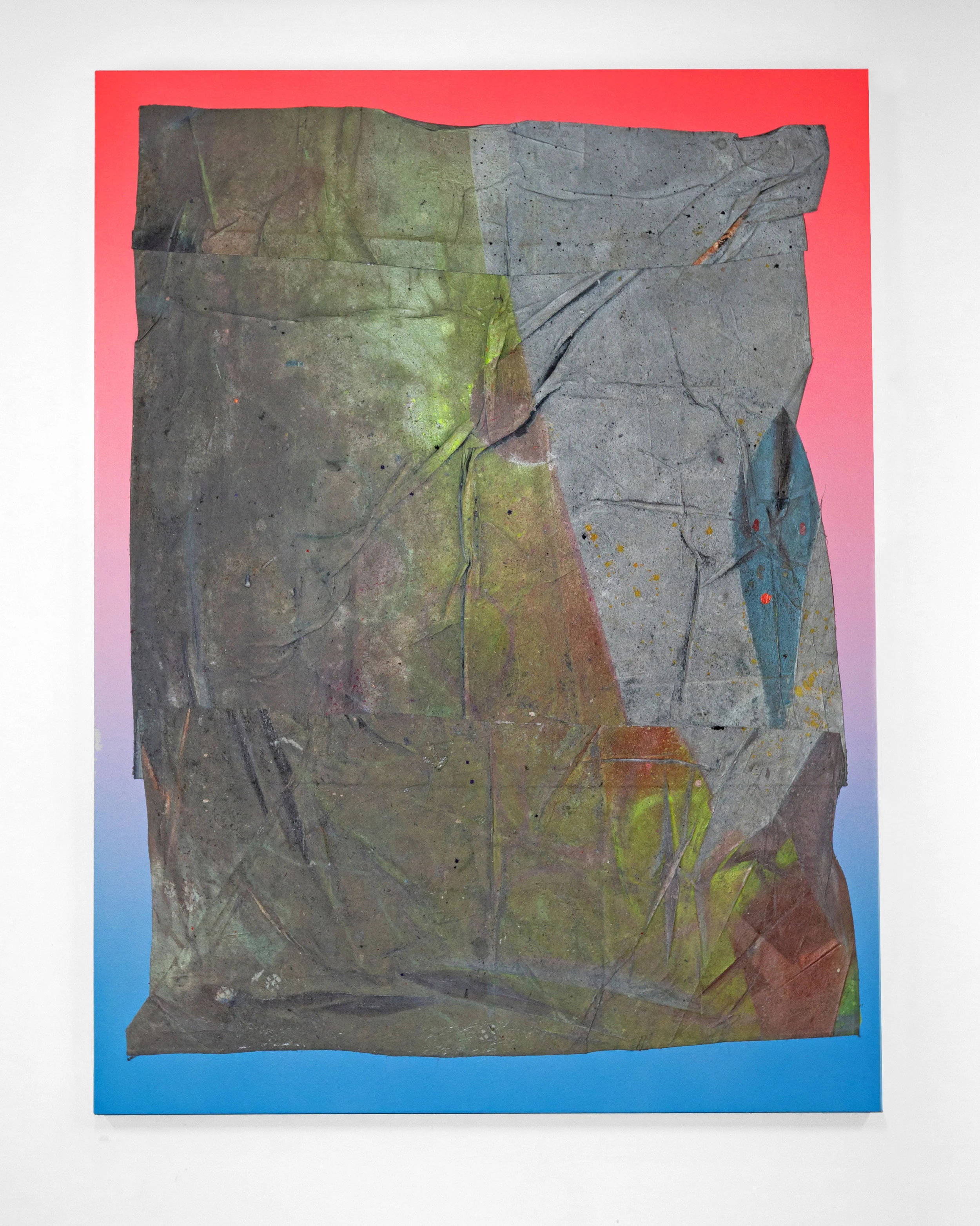 Jason REVOK - Self_Portrait_18/19_A, 2019 Synthetic polymer & mounted drop cloth on canvas 96h x 72w inches