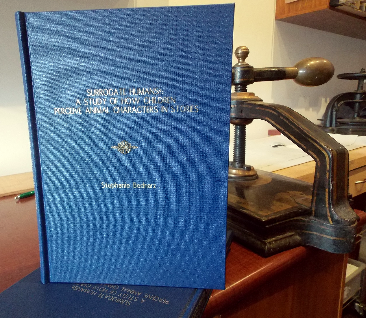 Hard cover thesis with embossing