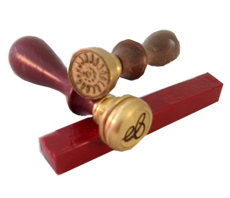 Wax seals available as single letter or decorative element