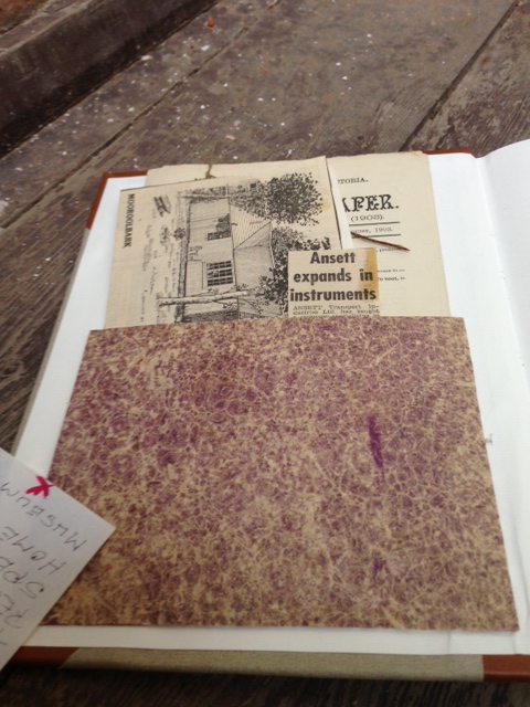 Pocket inside restored Personal Journal