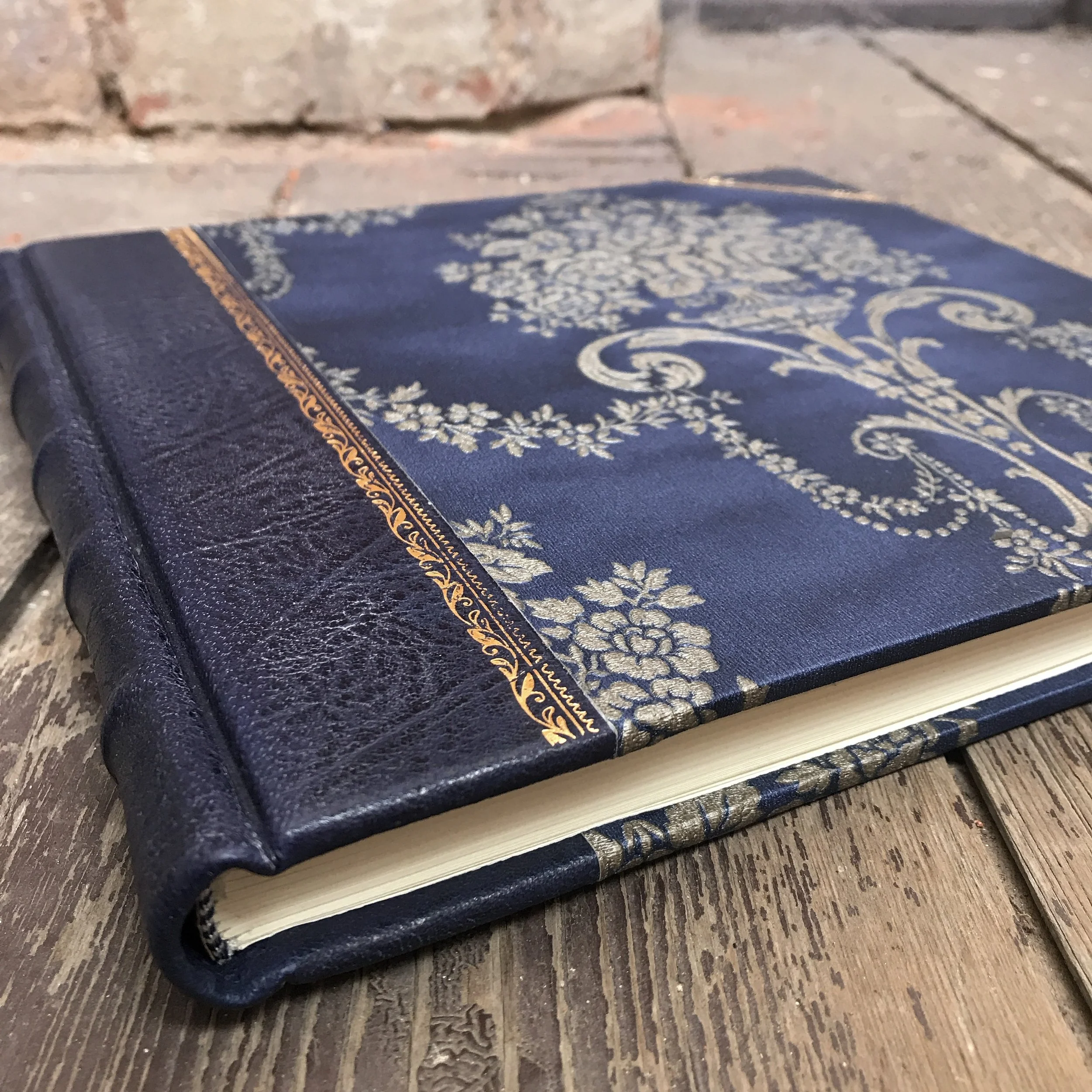 Half leather Visitor's Book created to match Victorian era residence