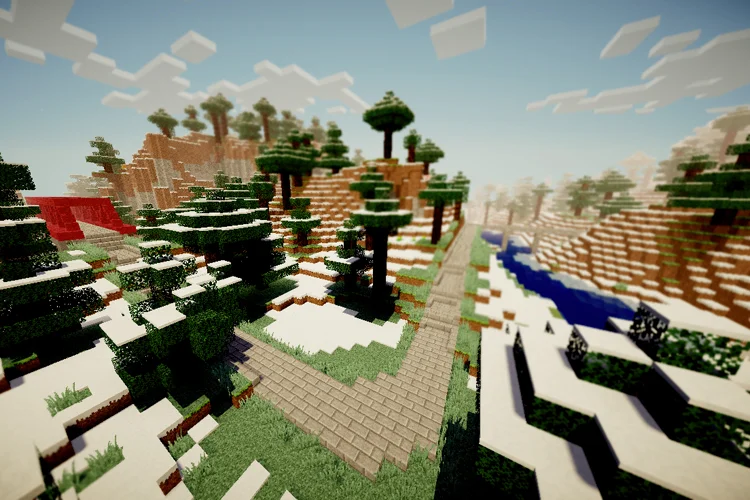 Utsnitt fra Minecraft. illustrasjon av はちよん (C) Creative Commons . 