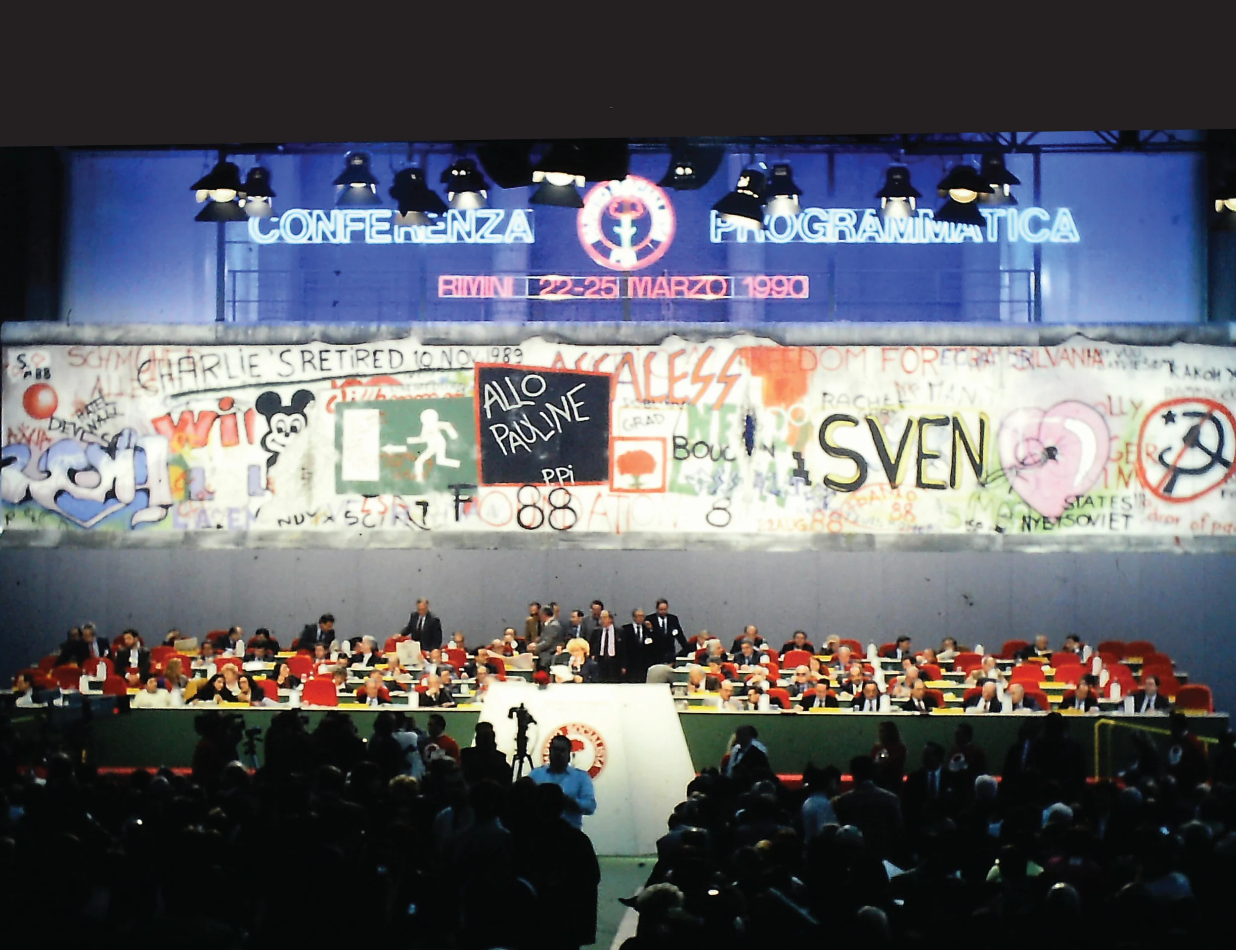PSI Rimini programmatic conference in 1990. Image credit: Alberto Peruzzo Editore