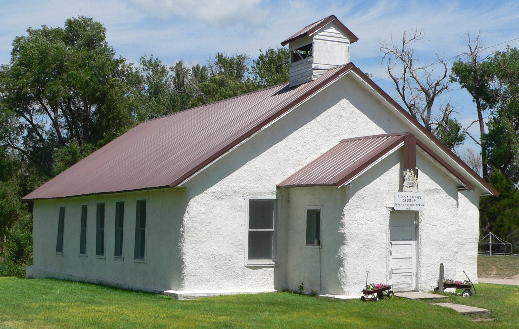 Kirke av halm i Nebraska, bygget i 1928 foto: Ammodramus CC BY 3.0 via Wikimedia Commons