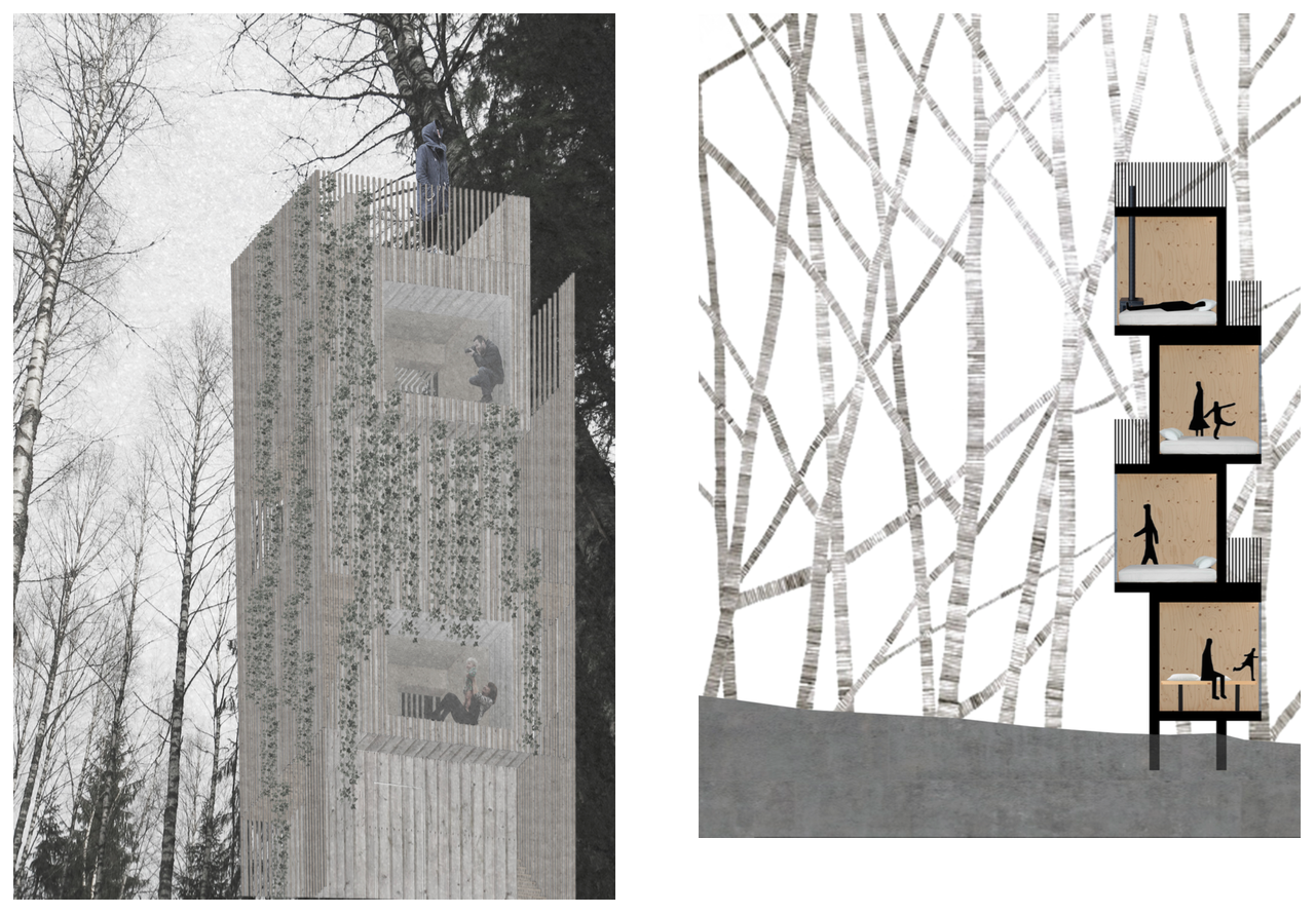 Some of the drawings showing the mini house. (c) Minihouse Hurdal