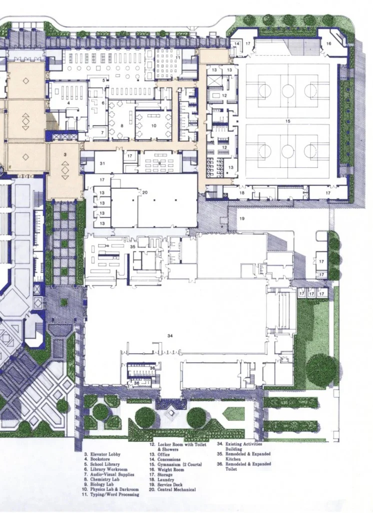 The classrooms. A small portion of the project. Visit Barry's site for the rest. Credit: C.T.J.& D. Architects