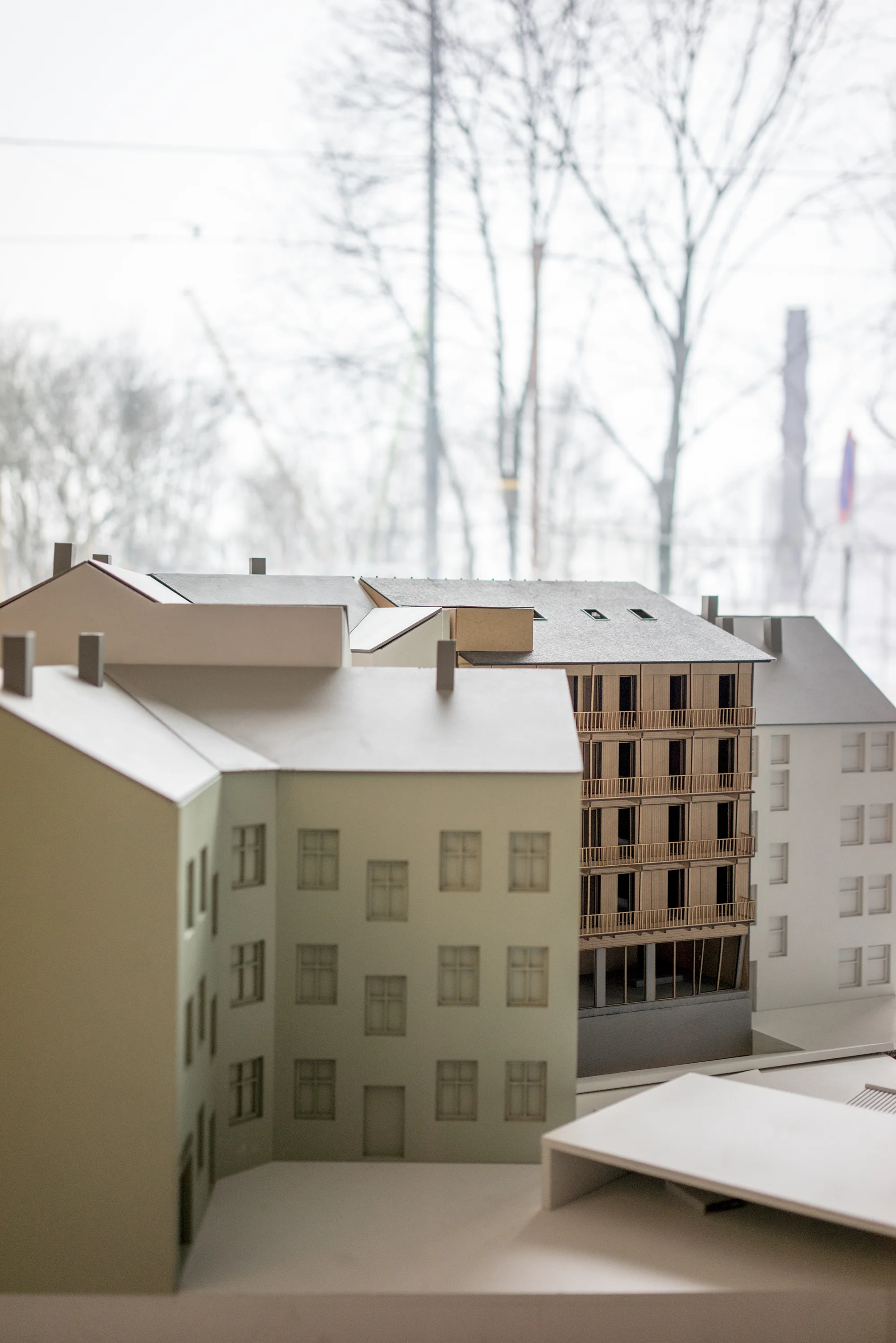 Foto: Christian Lycke Modell av prosjektet i Hauskvartalet
