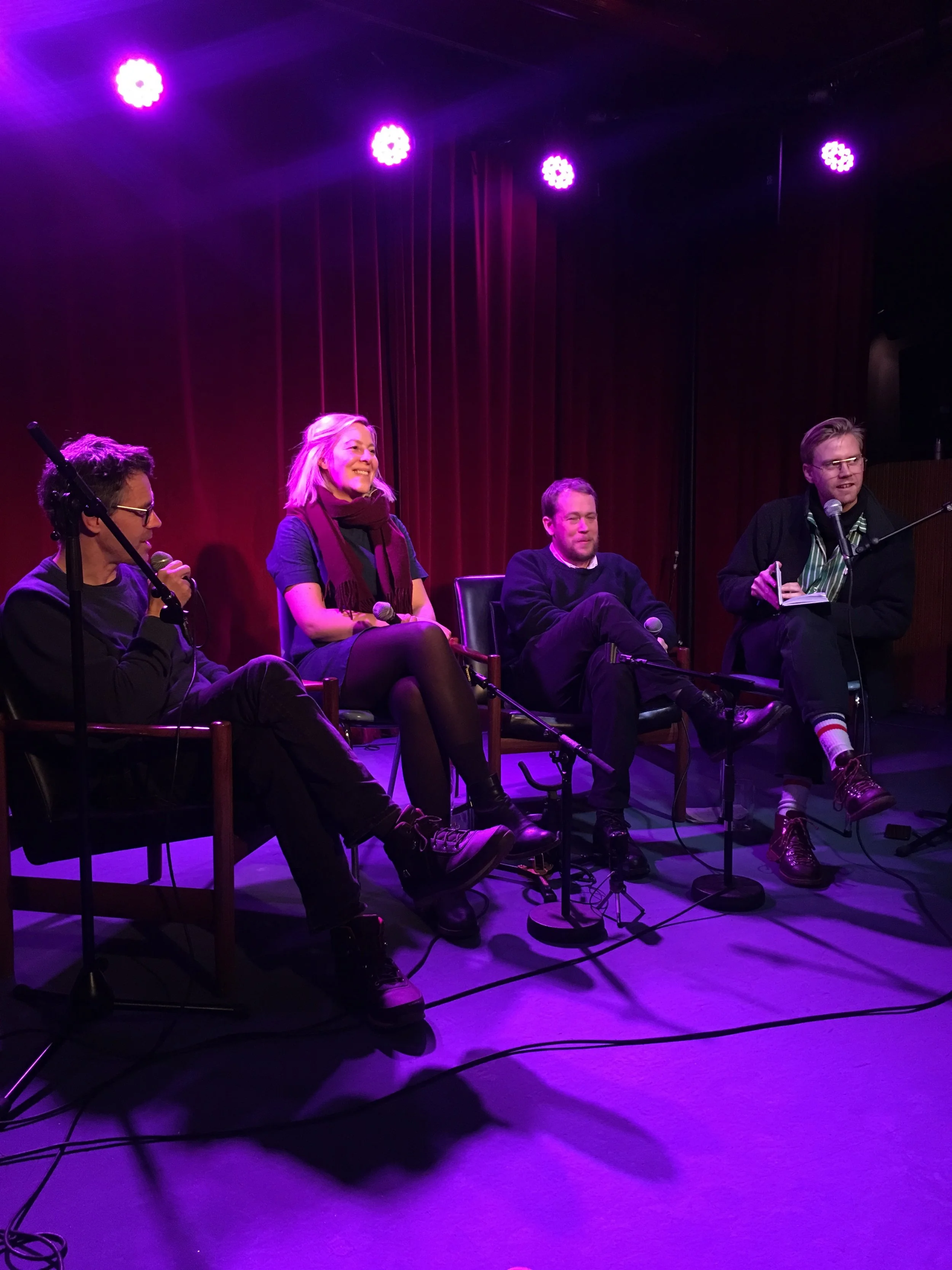 fra venstre: Dan Hallemar, Astrid Humerfelt, Joakim Skajaa og Bengt Magnus S. Carlson (foto: Magnus Forsberg)