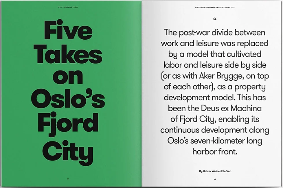 Fjordbyen i bold. Foto fra Arvinius + Orfeus Publishing.