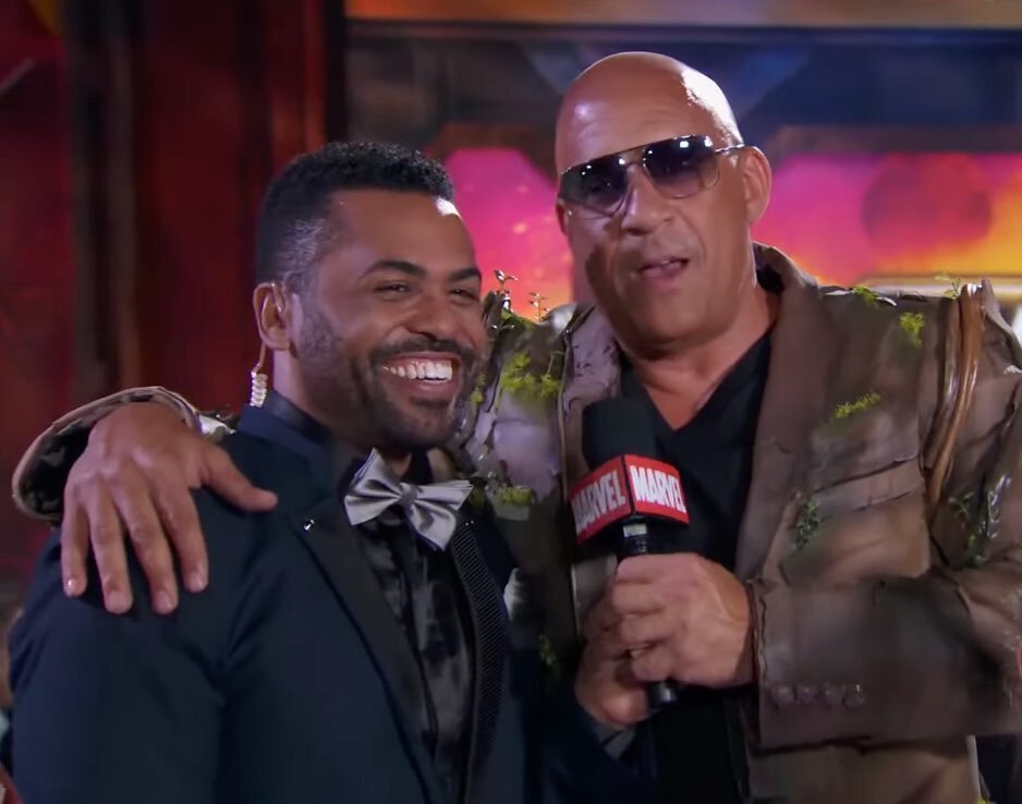 What a fun night co-hosting the @guardiansofthegalaxy #vol3 premiere alongside the fabulous @rayasunshiine. A definite highlight was &ldquo;wrestling&rdquo; @vindiesel for the mic - super fun moment (you can catch the interview on @marvel YouTube pag