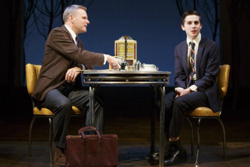 Chris McGarry and Timothee Chalamet in Prodigal Son. Photo by Joan Marcus.
