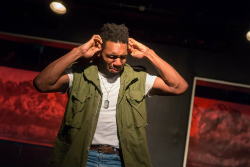 Toussaint Jeanlouis in but i cd only whisper . Photo by Hunter Canning.