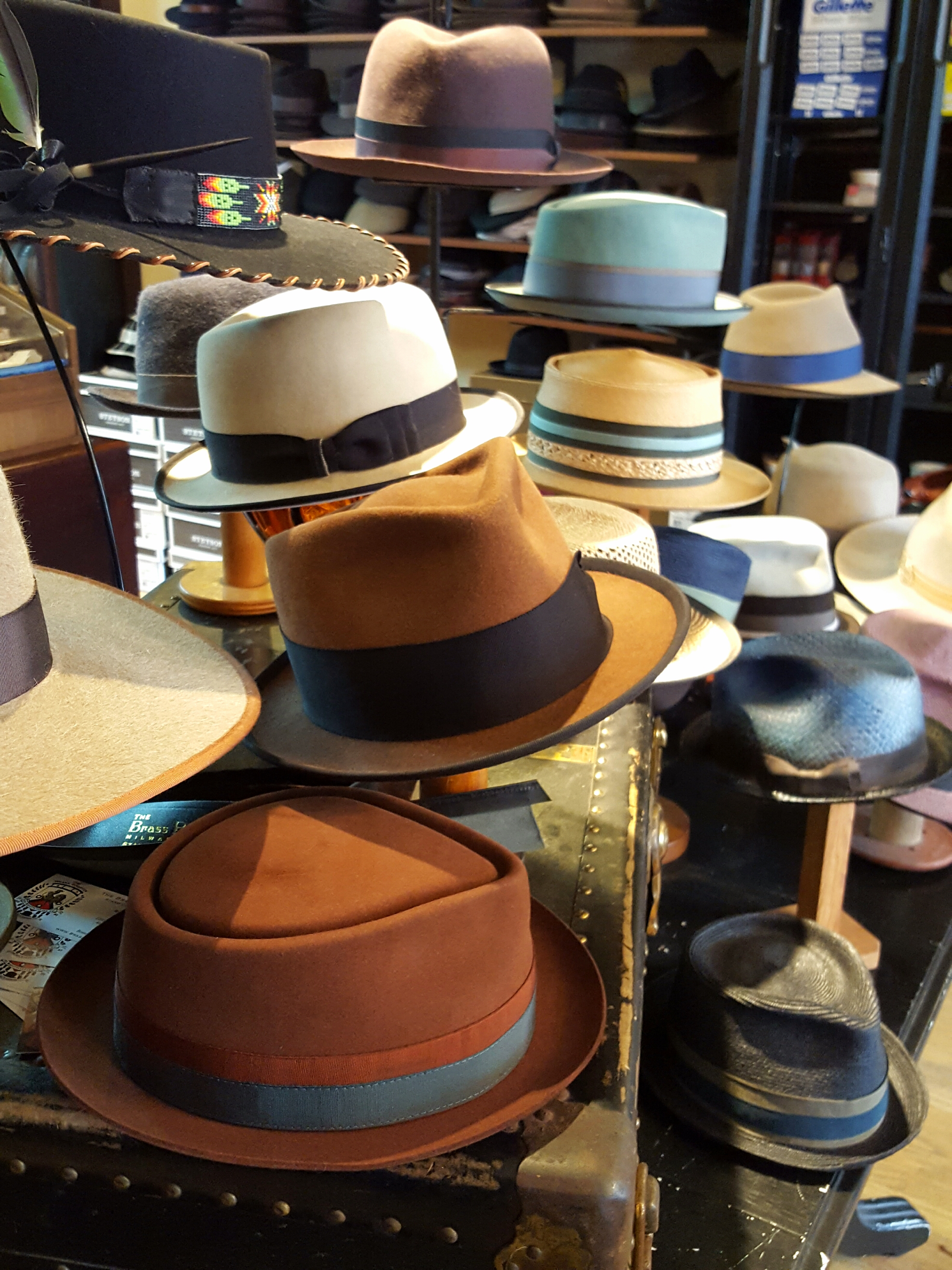 Hats galore at The Brass Rooster