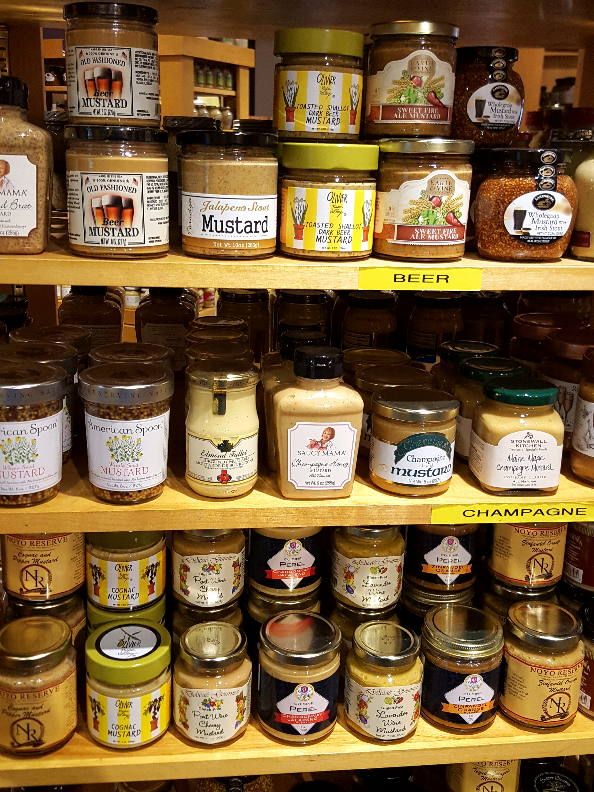 Mustards in the museum gift shop