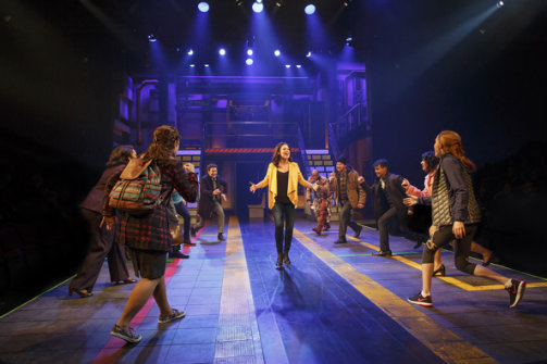 The cast of In Transit . Photo by Joan Marcus.