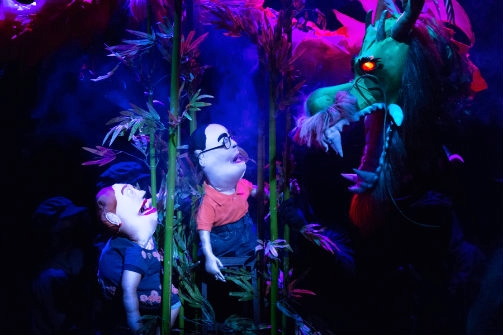 Peter Russo (as Mary) and Ariel Estrada (as Eddie) in Made In China . Photo by Heidi Bohnenkamp.