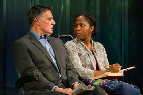 Robert Cuccioli and Danielle Leneé in White Guy on the Bus . Photo by Matt Urban/Mobius New Media Inc.