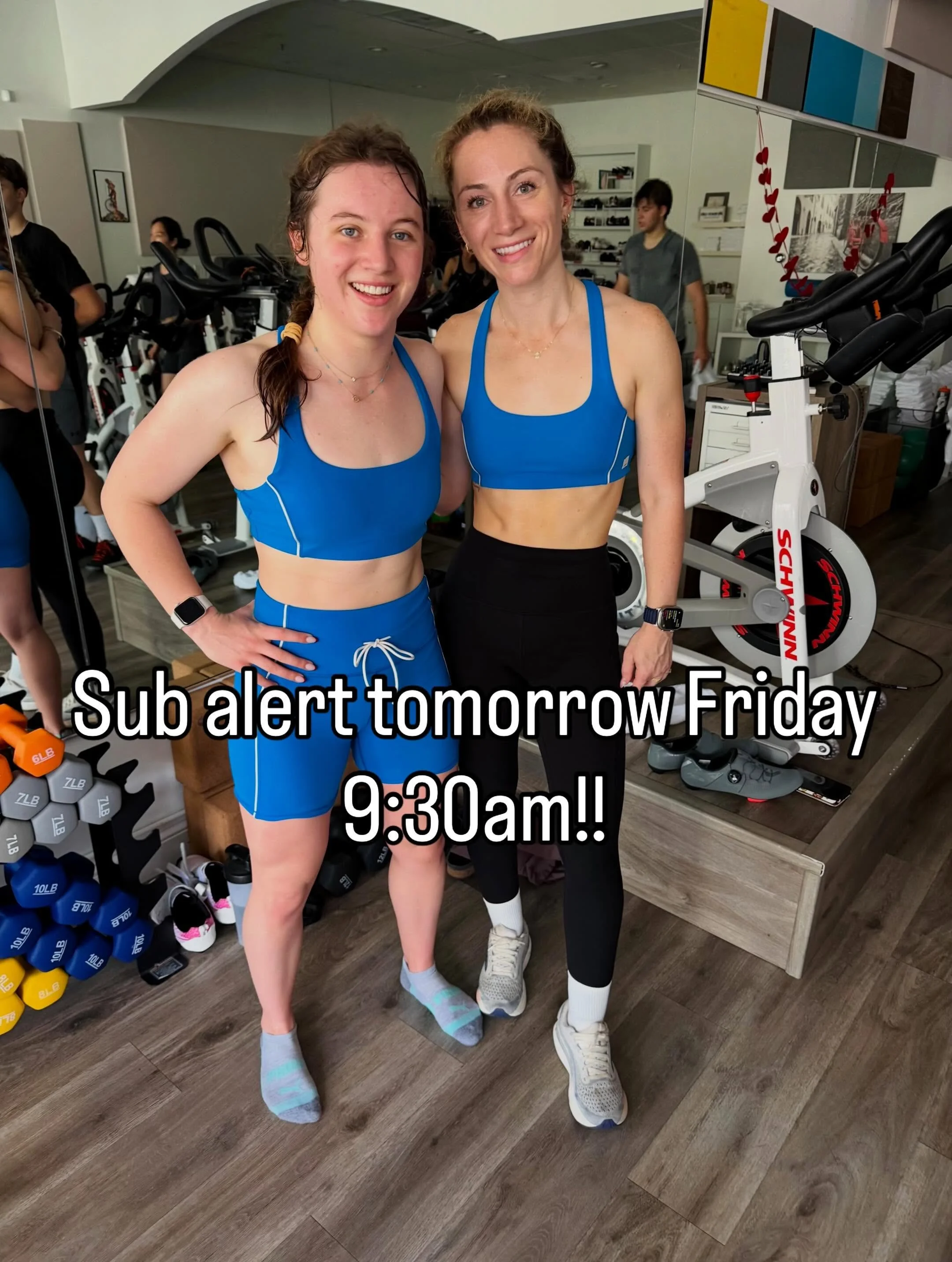 Sub alert!
Tomorrow Friday 9:30am
Cycling 45 minutes with Sam 
Followed by abs and arms 20 minutes with Jerry! 
Sign up now! @jerry.in.motion @samanthasnyd