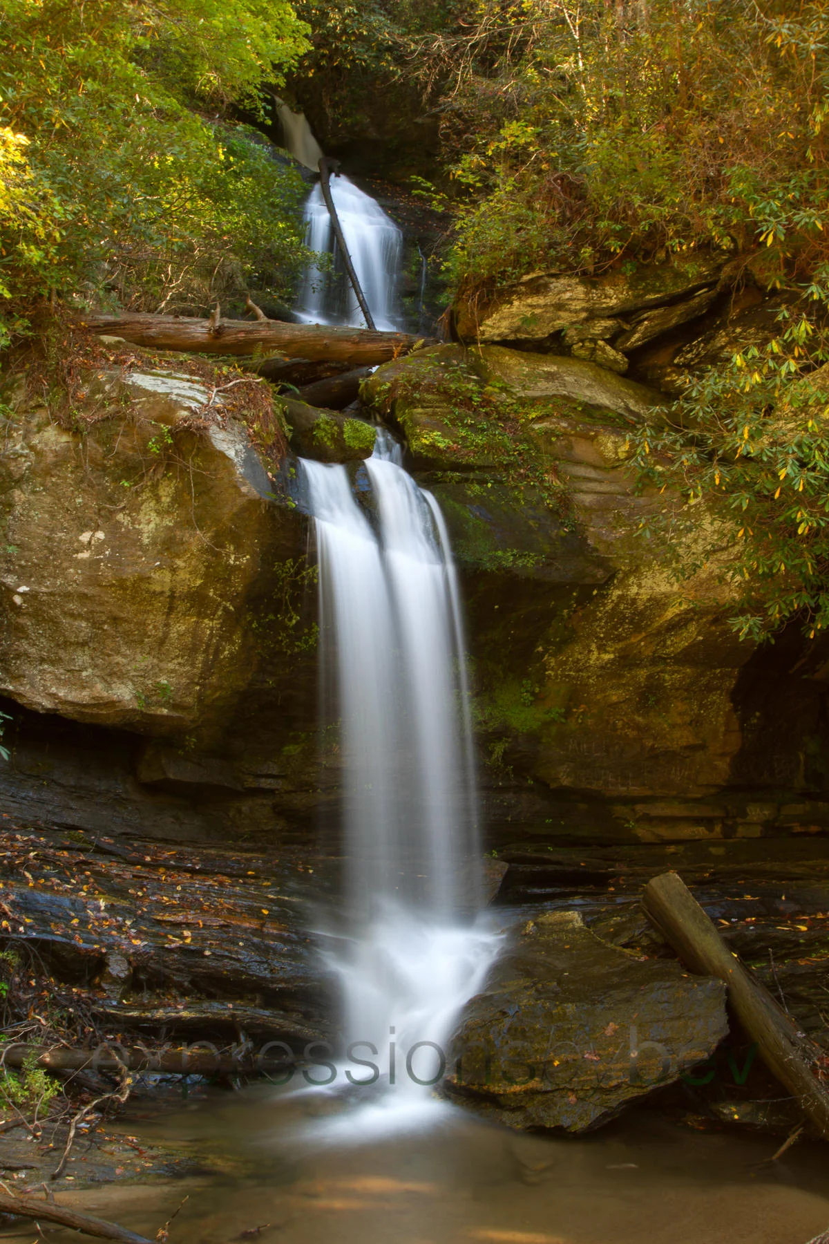 Double Waterfall at Joccassee Lake- boat access