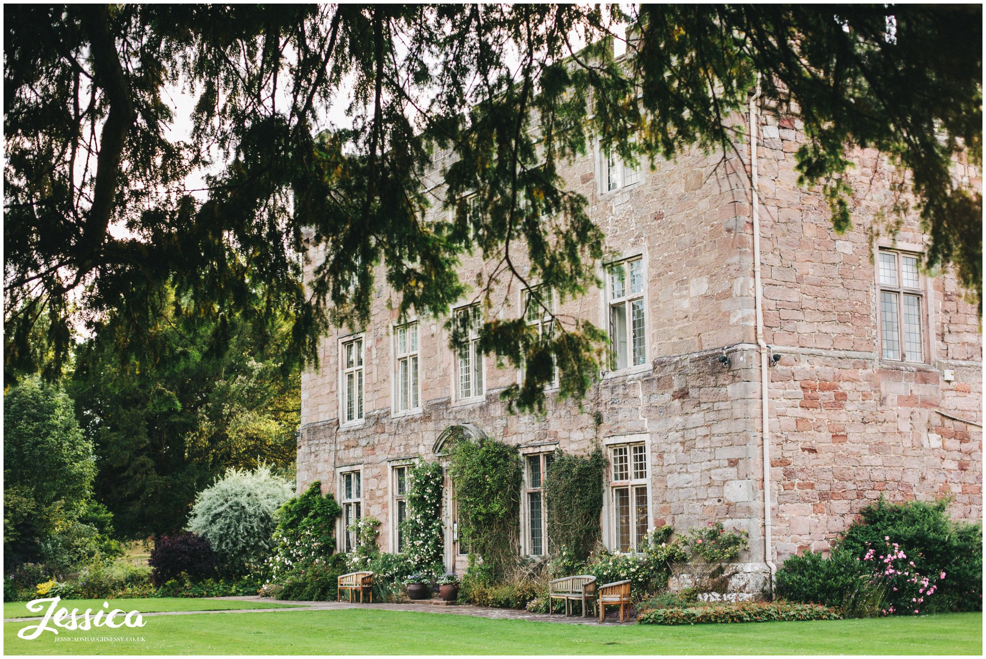 shot of askham hall taken at golden hour in the lake district - wedding photographer